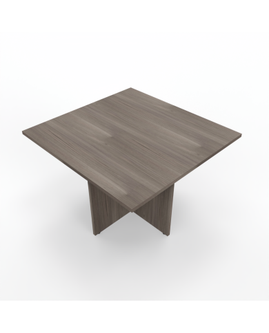 Kamos - Tavolo riunione piano rettangolare e struttura in legno a croce 110cm sp.25mm