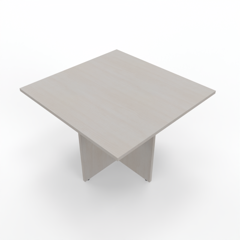 Kamos - Tavolo riunione piano rettangolare e struttura in legno a croce 110cm sp.25mm
