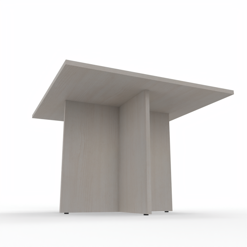 Kamos - Tavolo riunione piano rettangolare e struttura in legno a croce 110cm sp.25mm
