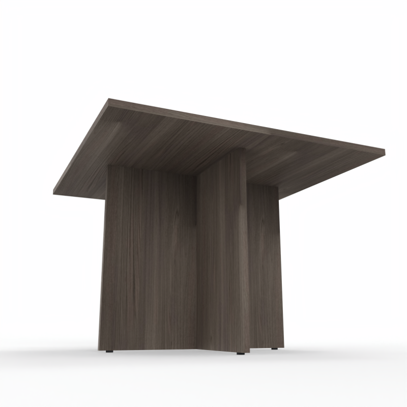 Kamos - Tavolo riunione piano rettangolare e struttura in legno a croce 110cm sp.25mm