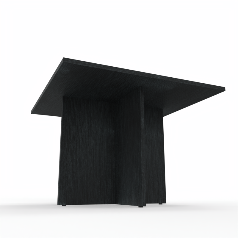 Kamos - Tavolo riunione piano rettangolare e struttura in legno a croce 110cm sp.25mm