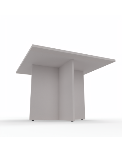 Kamos - Tavolo riunione piano rettangolare e struttura in legno a croce 110cm sp.25mm