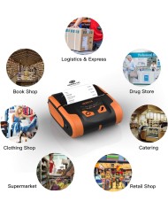RPP300 - Stampante 80mm termica diretta portatile - Bluetooth, Usb, Wireless - ARANCIO
