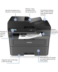 Brother MFC-L2800DW stampante multifunzione Laser B/N A4 1200 x 1200 DPI 32 ppm Wi-Fi fronte retro