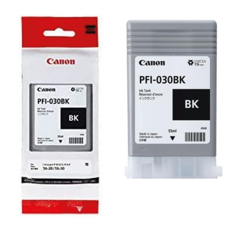 PFI-030BK Canon Cartuccia originale NERO 55ml 3489C001 TA-20 TA-30 TM-240 TM-340