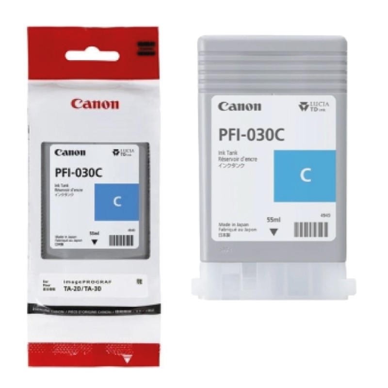 PFI-030C Canon Cartuccia originale CIANO 55ml 3490C001 TA-20 TA-30 TM-240 TM-340