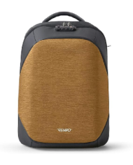 Tekniko big ORO - Zaino Antifurto dimensioni 34 x 46 x 16 cm Intempo idrorepellente tecnico con serratura presa usb