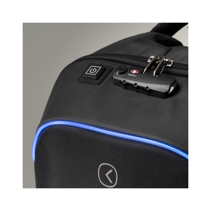 Tekniko LED - Zaino Antifurto dimensioni 34 x 46 x 16 cm Intempo idrorepellente tecnico con serratura presa usb - colore NERO