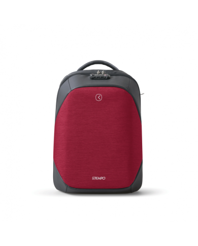 Tekniko big ROSSO - Zaino Antifurto dimensioni 34 x 46 x 16 cm Intempo idrorepellente tecnico con serratura presa usb