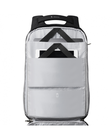 Tekniko big ARANCIO - Zaino Antifurto dimensioni 34 x 46 x 16 cm Intempo idrorepellente tecnico con serratura presa usb