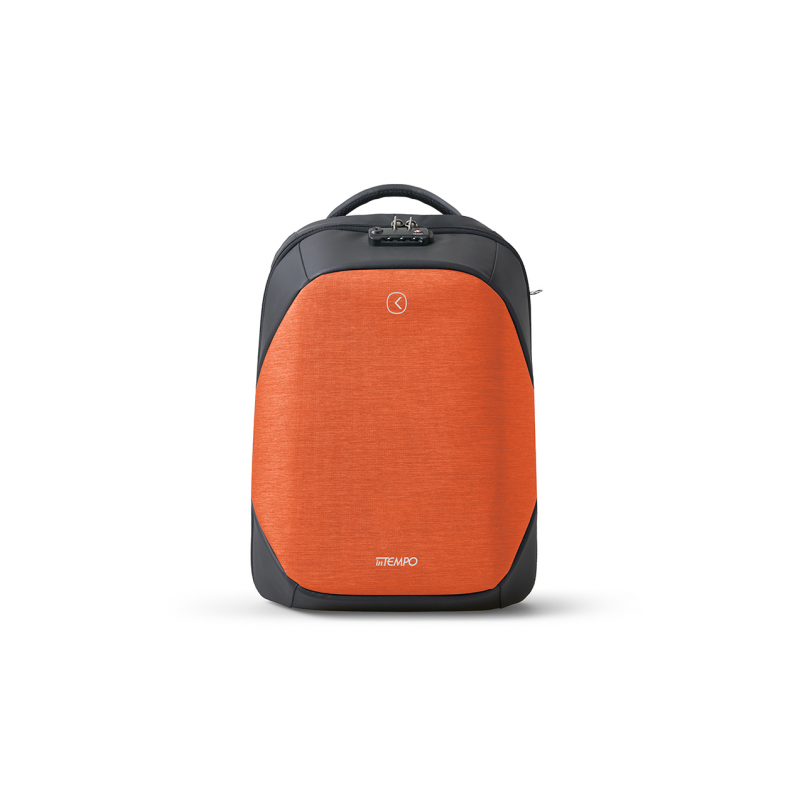 Tekniko big ARANCIO - Zaino Antifurto dimensioni 34 x 46 x 16 cm Intempo idrorepellente tecnico con serratura presa usb