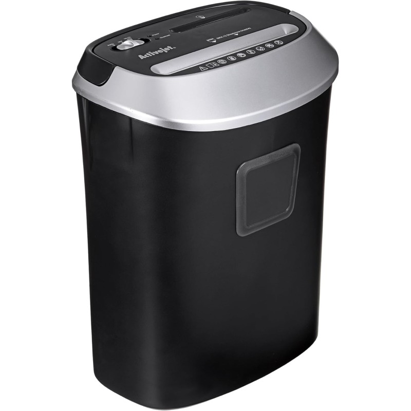 ASH-1201 Activejet Distruggidocumenti 12 Fogli 25L strisce 5x38mm P-3 Cd carte