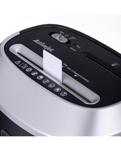 ASH-1201 Activejet Distruggidocumenti 12 Fogli 25L strisce 5x38mm P-3 Cd carte