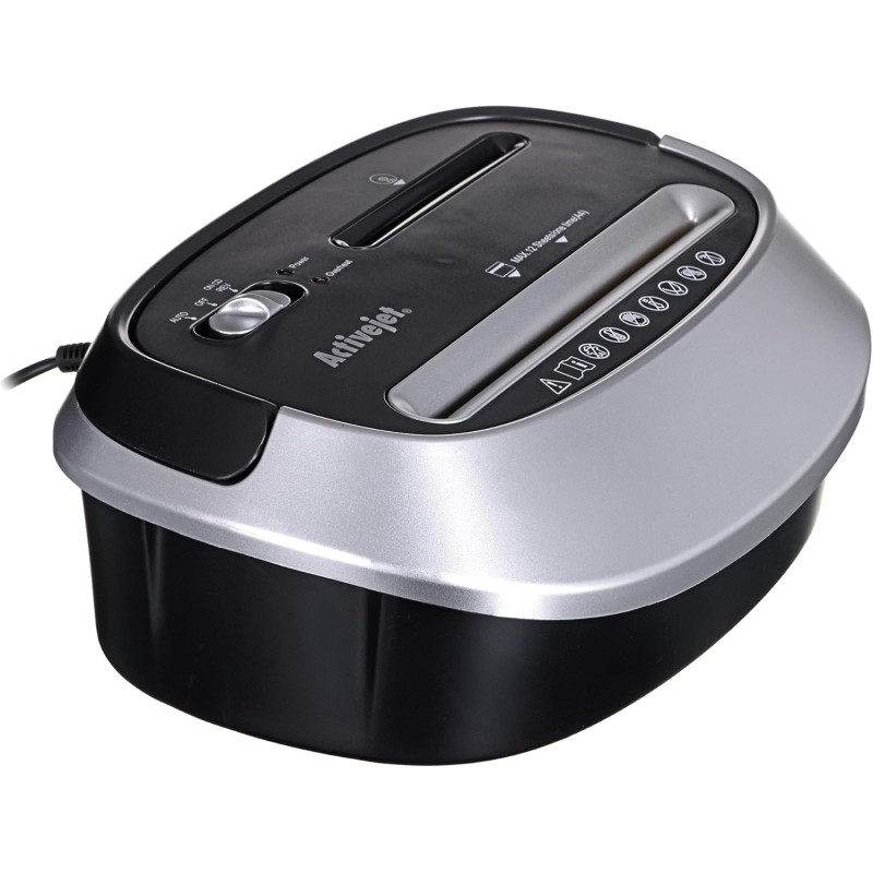 ASH-1201 Activejet Distruggidocumenti 12 Fogli 25L strisce 5x38mm P-3 Cd carte