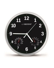 Orologio da parete per ufficio D. 25 con misurazione temperatura e umidità colore Nero
