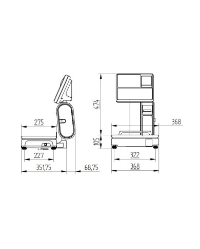 Bilancia Supra Waage 12-30 kg certificata e omologata per supermercati negozi attività di produzione