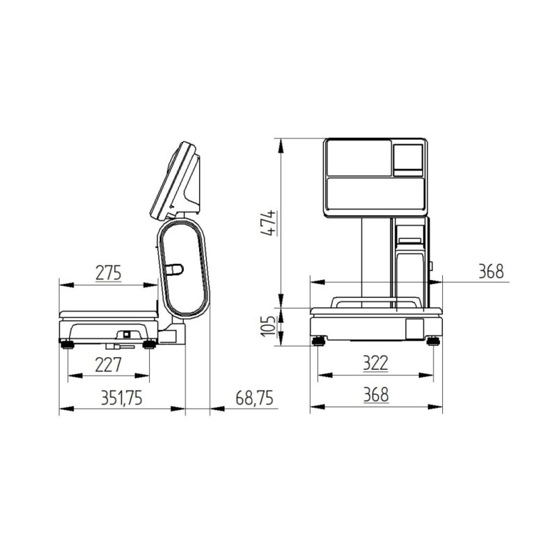 Bilancia Supra Waage 12-30 kg certificata e omologata per supermercati negozi attività di produzione