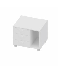 LAS - Mobile di servizio su ruote con cassetti e serratura L.67,7 x P.55,1 x H.56,8