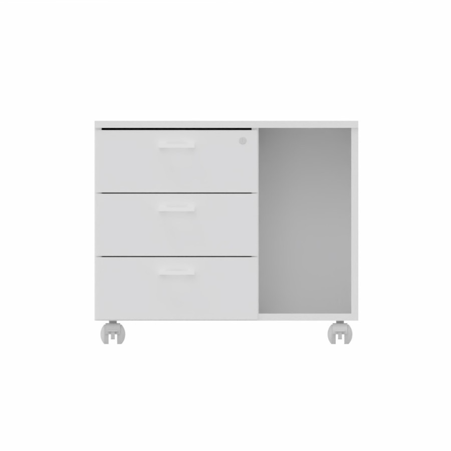 LAS - Mobile di servizio su ruote con cassetti e serratura L.67,7 x P.55,1 x H.56,8