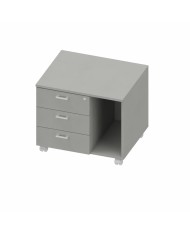 LAS - Mobile di servizio su ruote con cassetti e serratura L.67,7 x P.55,1 x H.56,8