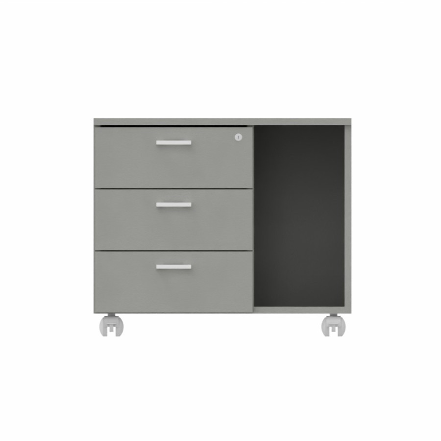 LAS - Mobile di servizio su ruote con cassetti e serratura L.67,7 x P.55,1 x H.56,8