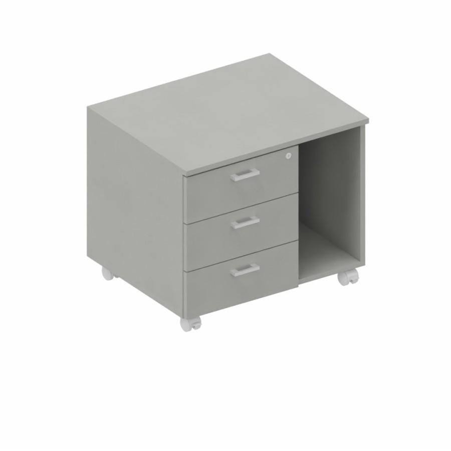 LAS - Mobile di servizio su ruote con cassetti e serratura L.67,7 x P.55,1 x H.56,8