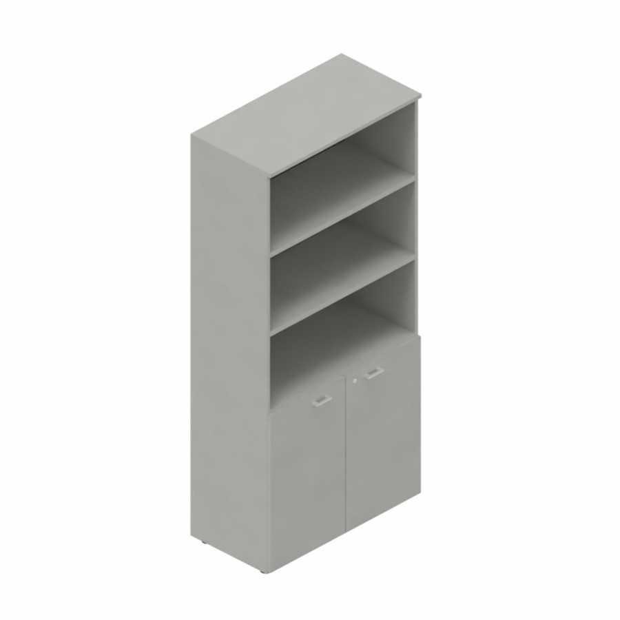 LAS - Mobile alto contenitore 2 ante cieche basse con serratura e top L.90 x p.46,3 x H.196,7