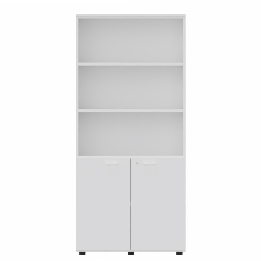 LAS - Mobile alto contenitore 2 ante cieche basse con serratura e top L.90 x p.46,3 x H.196,7