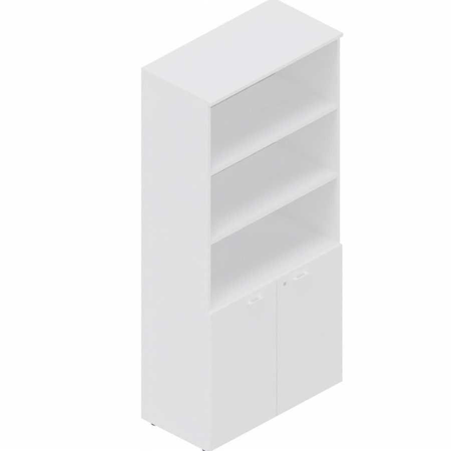 LAS - Mobile alto contenitore 2 ante cieche basse con serratura e top L.90 x p.46,3 x H.196,7