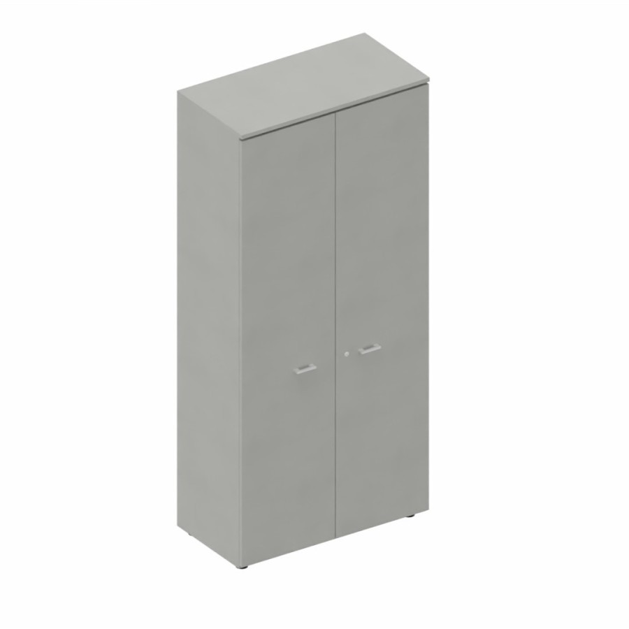 LAS - Mobile alto contenitore 2 ante cieche con serratura e top L.90 x p.46,3 x H.196,7