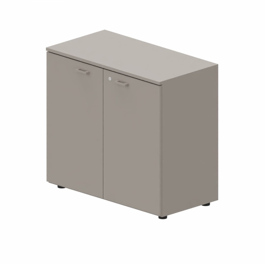 LAS - Mobile medio contenitore 2 ante cieche con serratura e top L.90 x p.46,3 x H.81,5