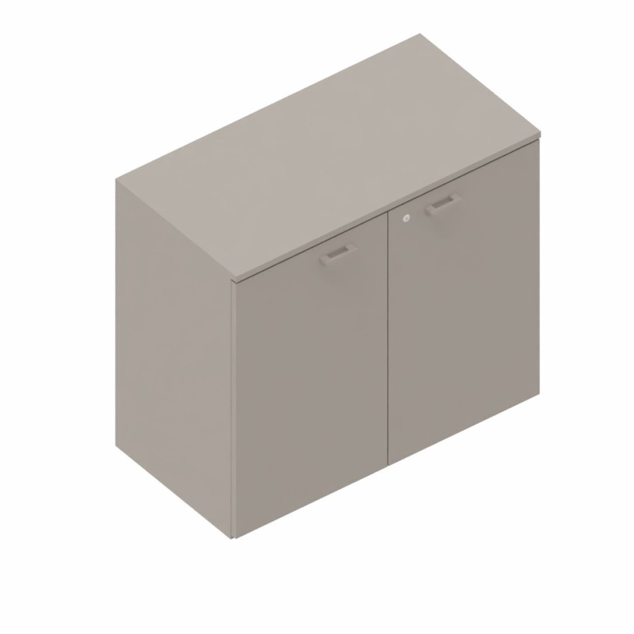 LAS - Mobile medio contenitore 2 ante cieche con serratura e top L.90 x p.46,3 x H.81,5