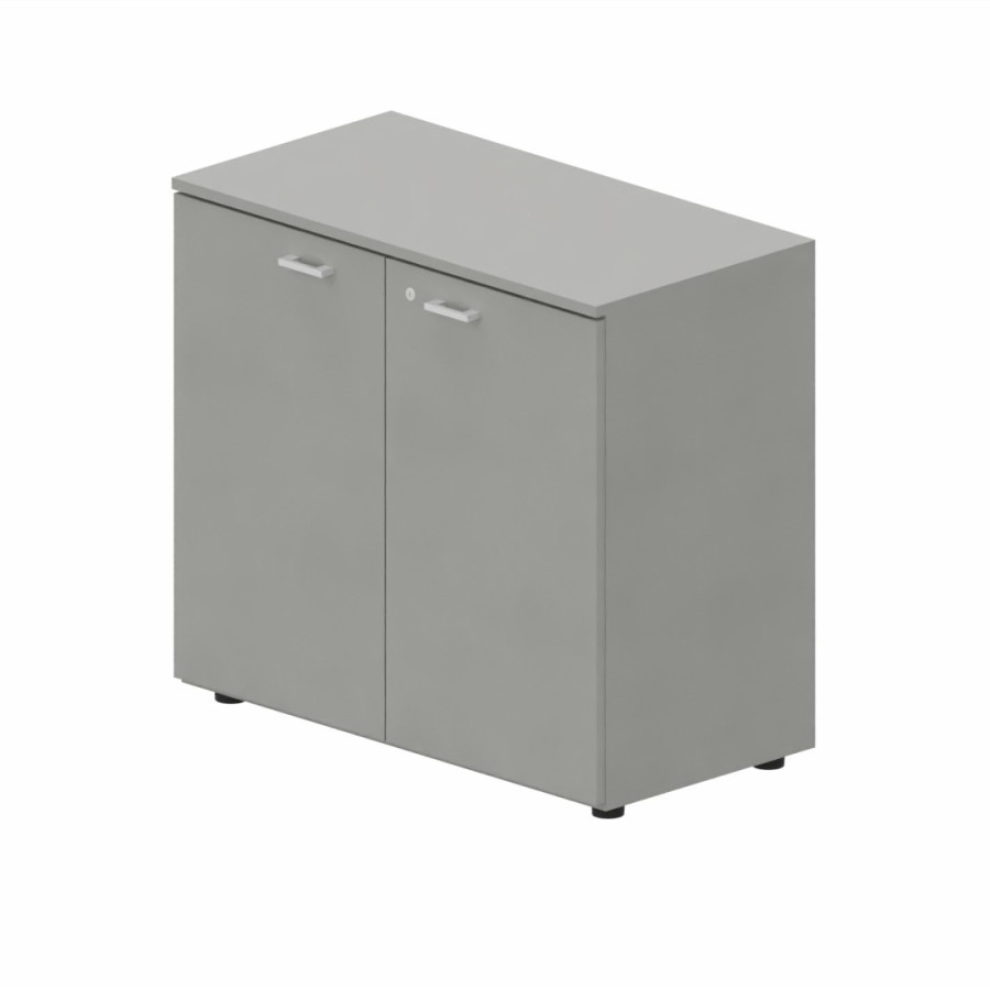 LAS - Mobile medio contenitore 2 ante cieche con serratura e top L.90 x p.46,3 x H.81,5