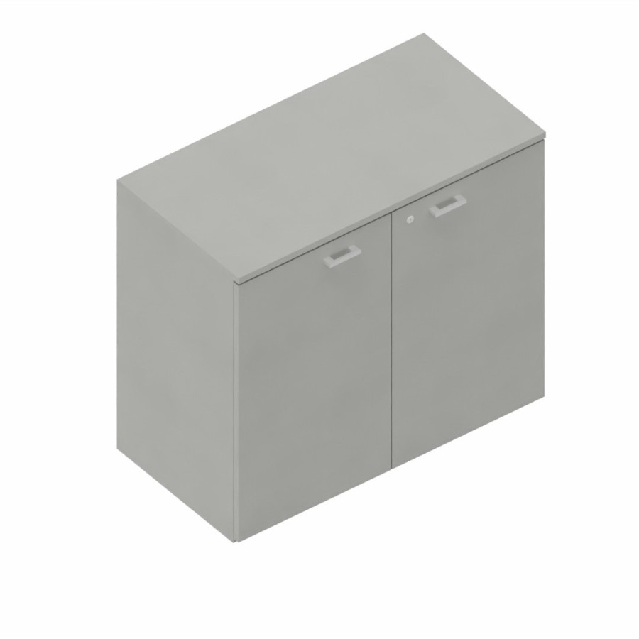 LAS - Mobile medio contenitore 2 ante cieche con serratura e top L.90 x p.46,3 x H.81,5