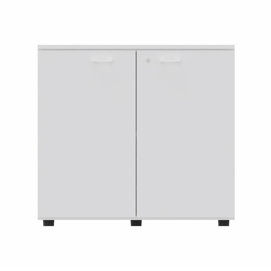 LAS - Mobile medio contenitore 2 ante cieche con serratura e top L.90 x p.46,3 x H.81,5