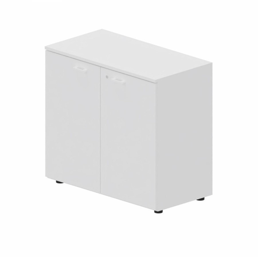 LAS - Mobile medio contenitore 2 ante cieche con serratura e top L.90 x p.46,3 x H.81,5