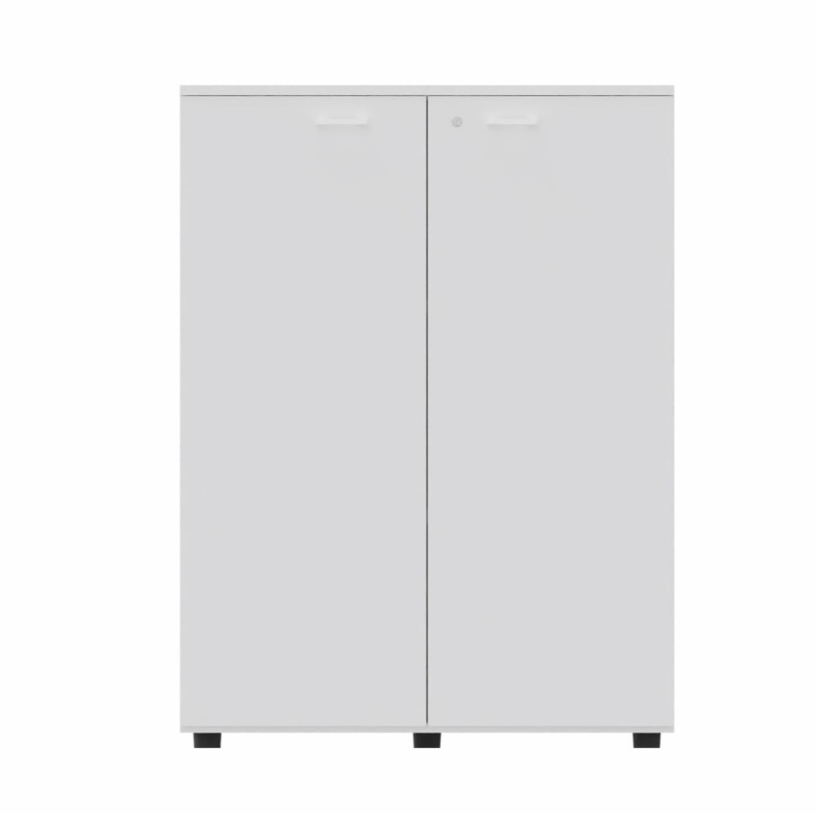 LAS - Mobile medio contenitore 2 ante cieche con serratura e top L.90 x p.46,3 x H.120