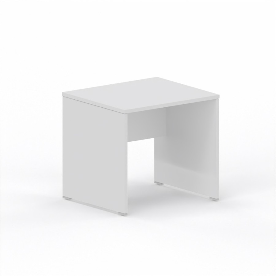 LAS - Scrivania Oxi con piano e gambe in legno profondità 70 cm - Colore Bianco