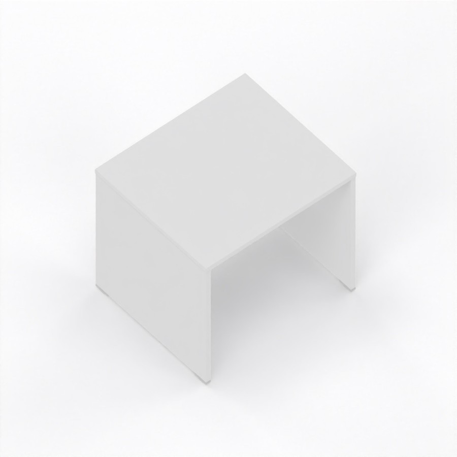 LAS - Scrivania Oxi con piano e gambe in legno profondità 70 cm - Colore Bianco