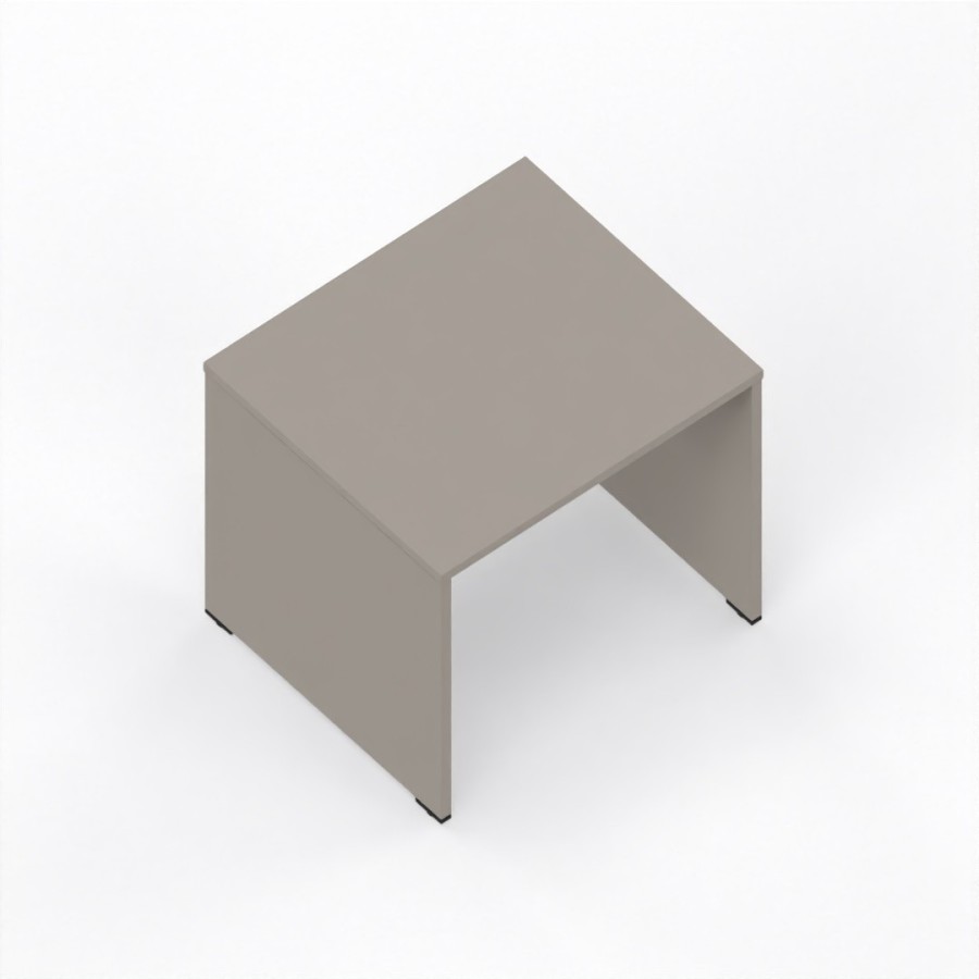 LAS - Scrivania Oxi con piano e gambe in legno profondità 70 cm - Colore Stone Grey