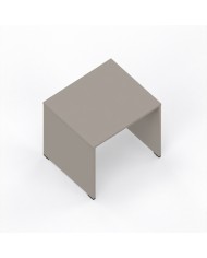 LAS - Scrivania Oxi con piano e gambe in legno profondità 70 cm - Colore Stone Grey