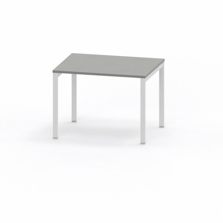LAS - Scrivania Oxi con piano in legno e gambe in metallo a "R" profondità 80 cm - Colore Grigio