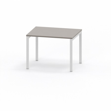 LAS - Scrivania Oxi con piano in legno e gambe in metallo a "R" profondità 80 cm - Colore Stone Grey