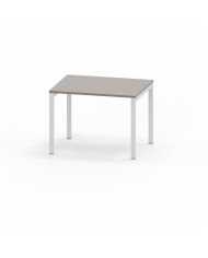LAS - Scrivania Oxi con piano in legno e gambe in metallo a "R" profondità 80 cm - Colore Stone Grey
