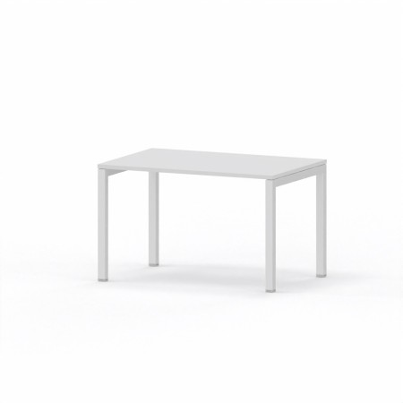 LAS - Scrivania Oxi con piano in legno e gambe in metallo a "Q" profondità 80 cm - Colore Bianco