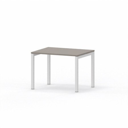 LAS - Scrivania Oxi con piano in legno e gambe in metallo a "Q" profondità 80 cm - Colore Stone Grey
