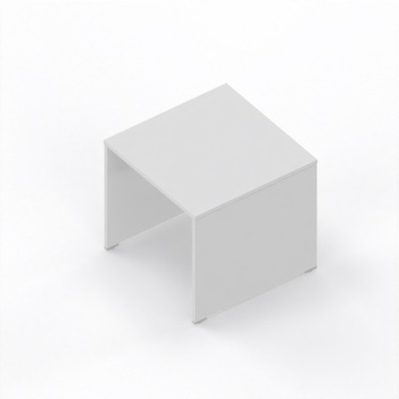 LAS - Scrivania Oxi con piano e gambe in legno profondità 80 cm - Colore Bianco