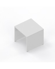 LAS - Scrivania Oxi con piano e gambe in legno profondità 80 cm - Colore Bianco