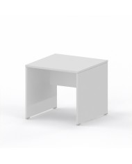 LAS - Scrivania Oxi con piano e gambe in legno profondità 80 cm - Colore Bianco