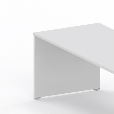 LAS - Scrivania Oxi con piano e gambe in legno profondità 80 cm - Colore Bianco